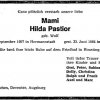 Wolf Hilda 1907-1984 Todesanzeige